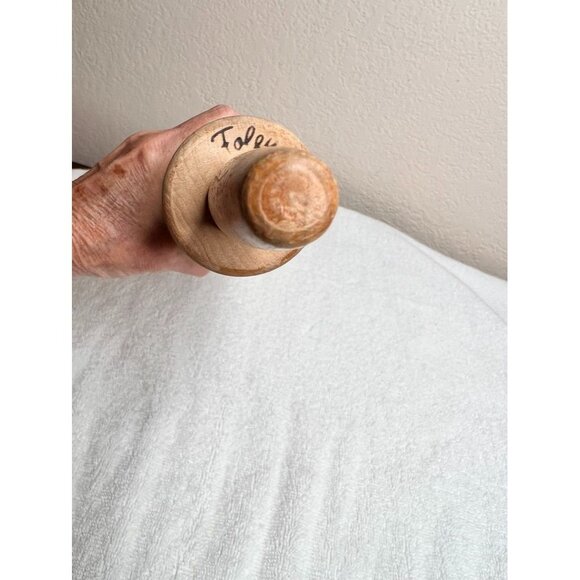 Vintage Foley Wooden Rolling Pin With Handles 18" - Picture 6 of 11